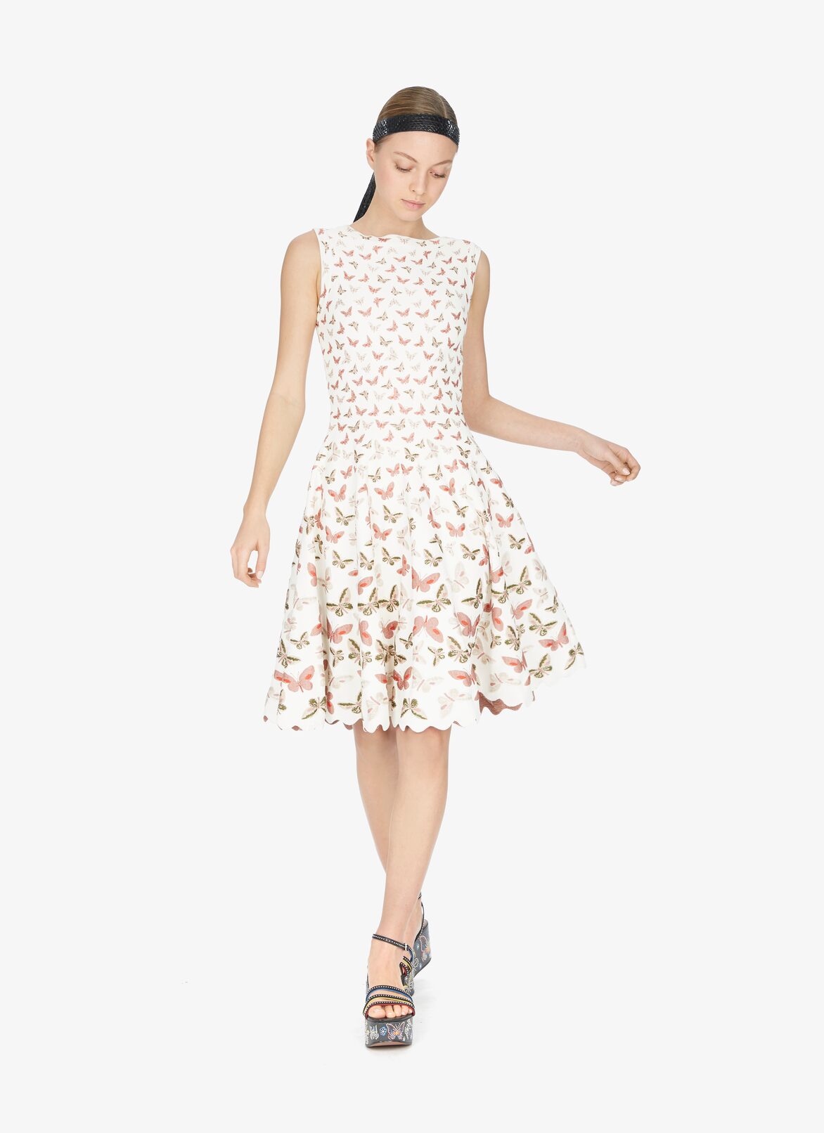 SLEEVELESS DRESS BUTTERFLY MULTICOLOR ALAÏA MULTICOLOR  SLEEVELESS DRESS BUTTERFLY MULTICOLOR
